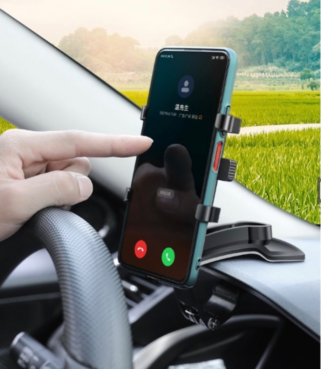 360° Döner Araç İçi Telefon Tutacağı - Gösterge Paneli Klipsli