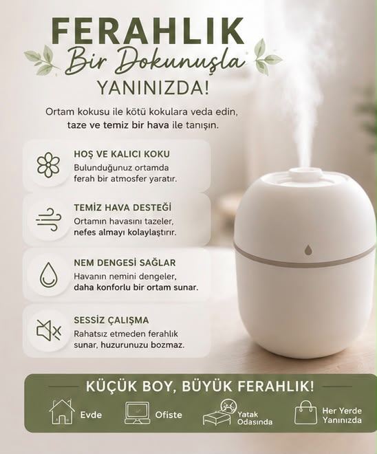 Ortam Difüzörü - Hava Nemlendirici & Koku Yayıcı
