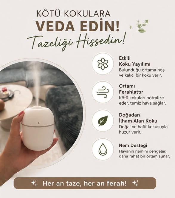 Ortam Difüzörü - Hava Nemlendirici & Koku Yayıcı